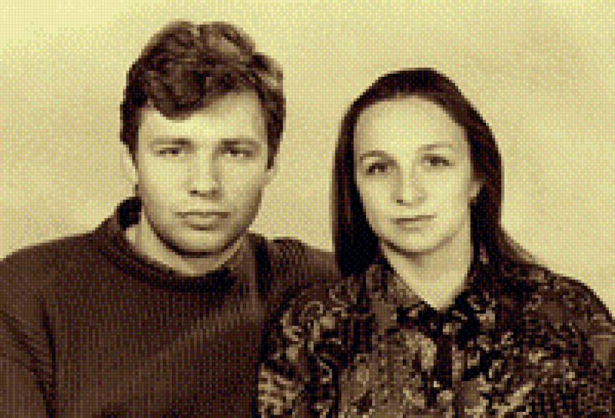 Папа и мама вариант сепия - мама, папа, сепия - предпросмотр