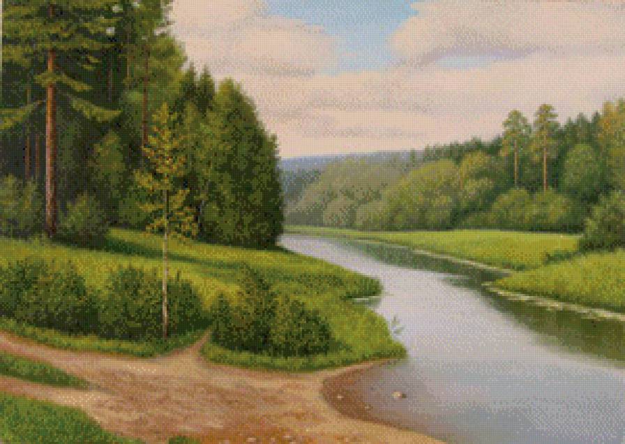 Серия "Летний пейзаж" - река, лето, пейзаж - предпросмотр