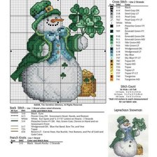 Схема вышивки «снеговик 4»
