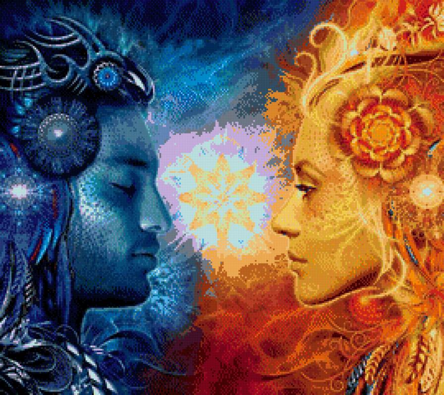 Притяжение. - мужчина, красота, женщина, притяжение, любовь, союз - предпросмотр