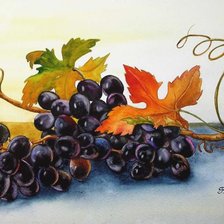 Оригинал схемы вышивки «виноград» (№523619)