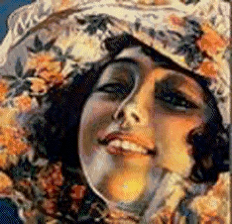 улыбка девушки - яркое, ретро, женский образ, девушка, хорошее настроение - предпросмотр