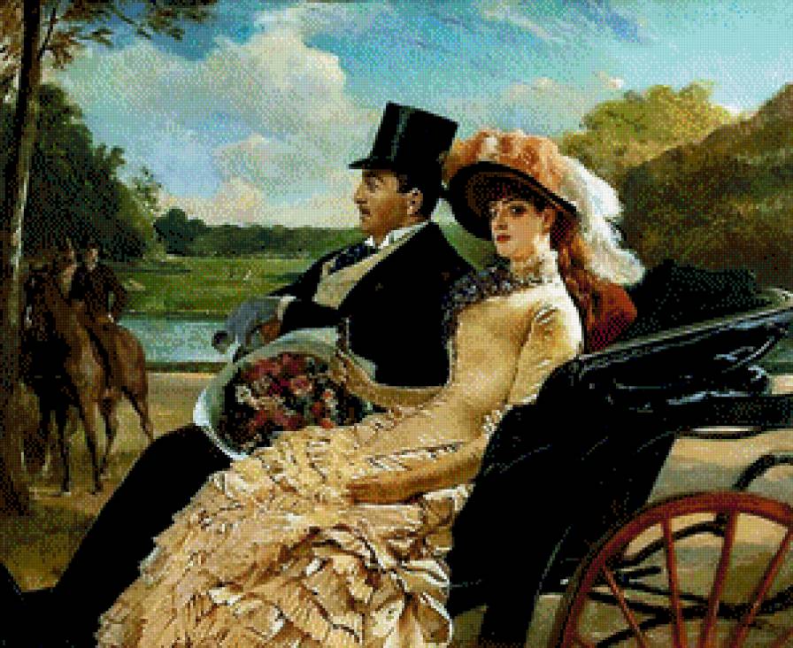 на прогулке - ретро - предпросмотр