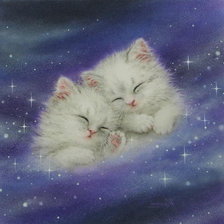 Схема вышивки «котята 300»