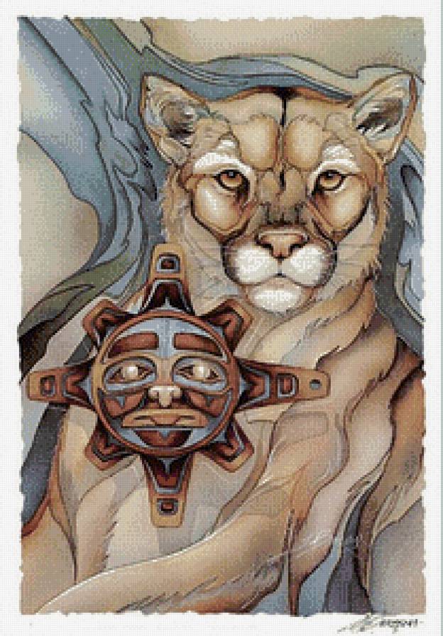 Тотем "Пума" - пума, животные - предпросмотр