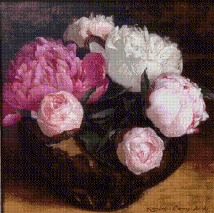 Kamille Corry-Piony - ziwopis, cwety - предпросмотр