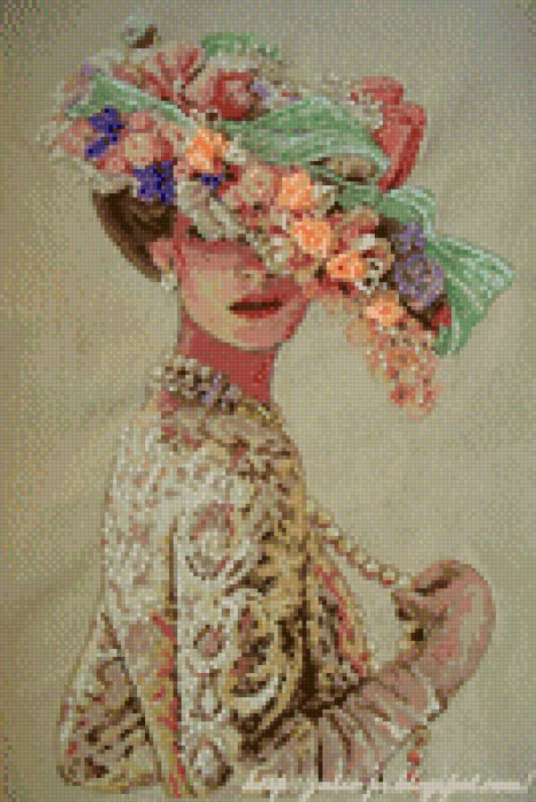 дама в шляпе - предпросмотр