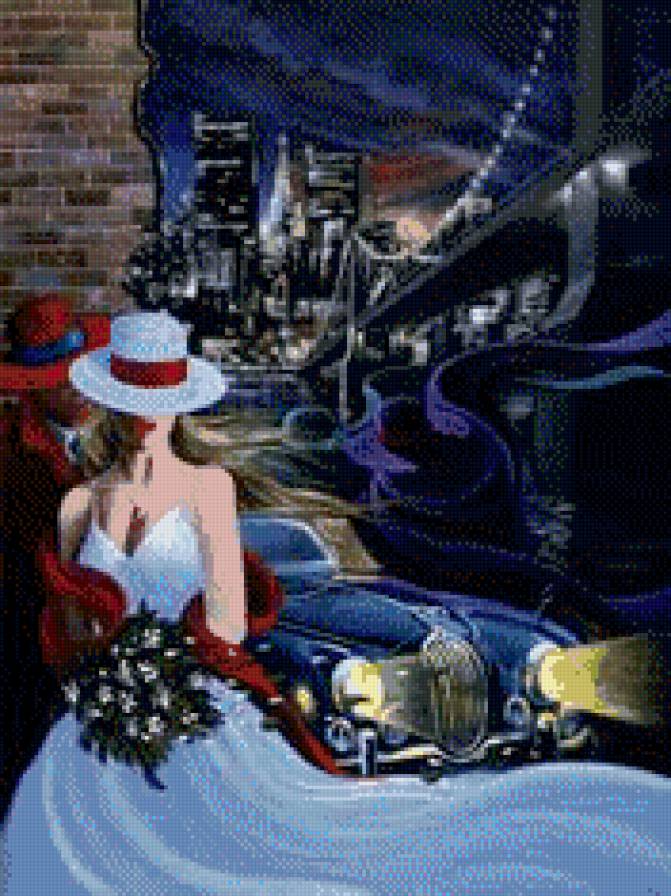 невеста - невеста, люди, шляпка, машины, девушка, женский образ - предпросмотр