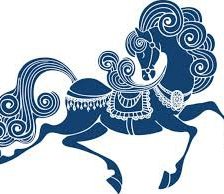 Схема вышивки «синяя лошадь»