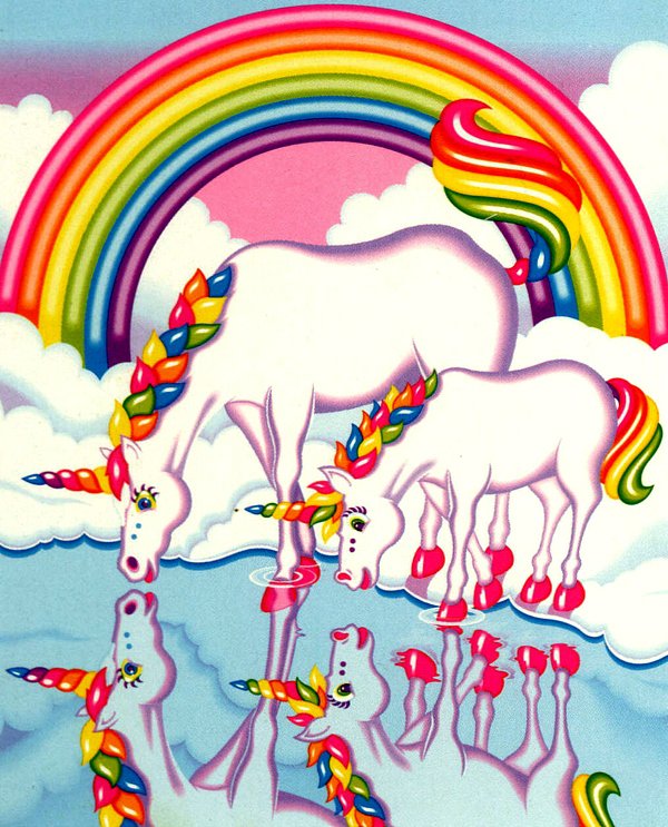 Сказочные  единороги - радуга, сказка, единорог, конь - оригинал