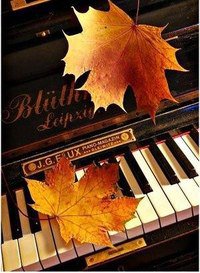Вдохновение - листья, пианино - оригинал