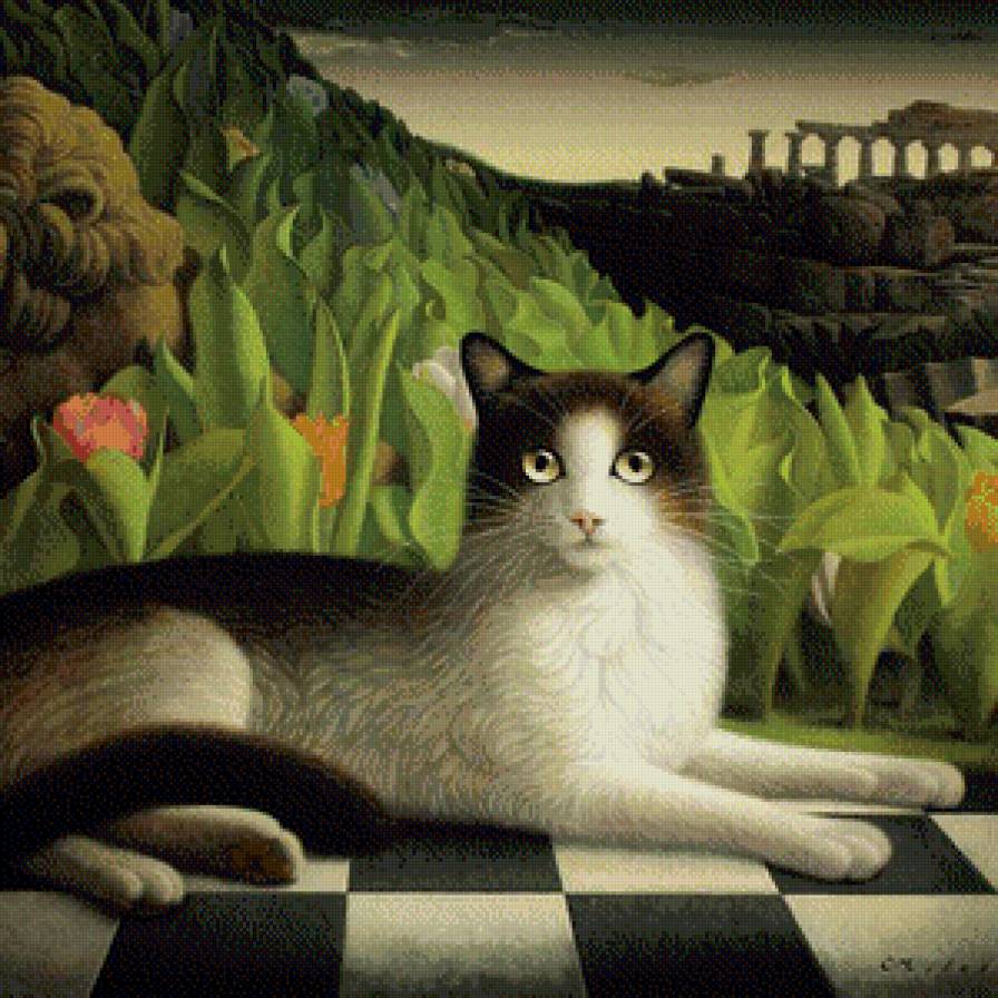 Шахматистка - кошки, животные - предпросмотр