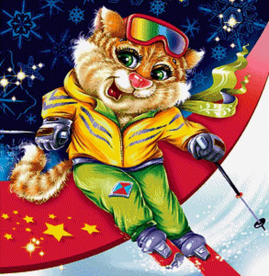 Олимпиада-2014 - котенок, олимпиада, сочи, лыжи, спорт - предпросмотр