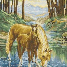 Схема вышивки «водопой»