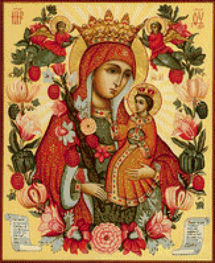 Икона неувядаемый цвет о чем молятся. Неувядаемый цвет икона Божией матери. Икона Богородицы Неувядаемый цвет. Богородица Дева икона Неувядаемый цвет.