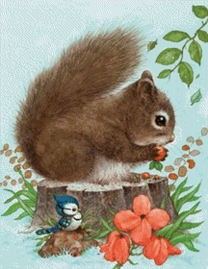 белочка - картина - предпросмотр