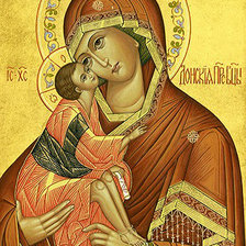 Оригинал схемы вышивки «Донская икона Божьей Матери» (№525394)