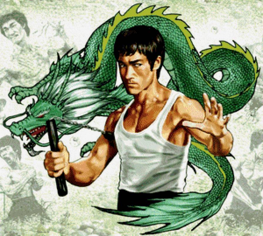 великий дракон - брюс ли, актер, портрет - предпросмотр