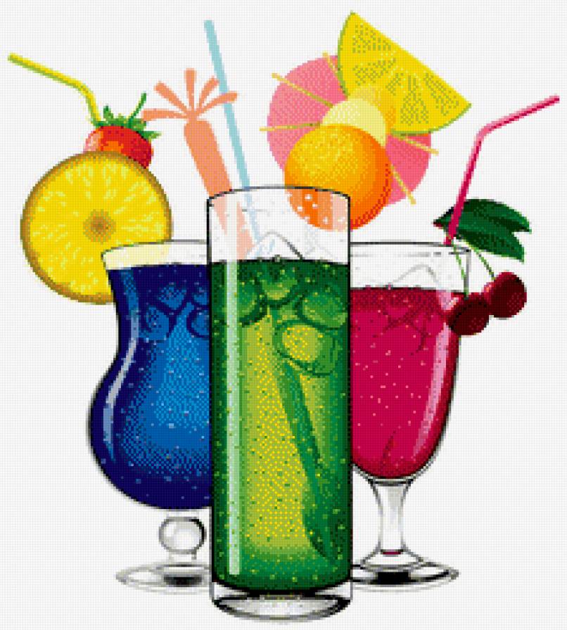 панно "напитки" - коктейль, фрукты, стакан, бокал, кухня - предпросмотр