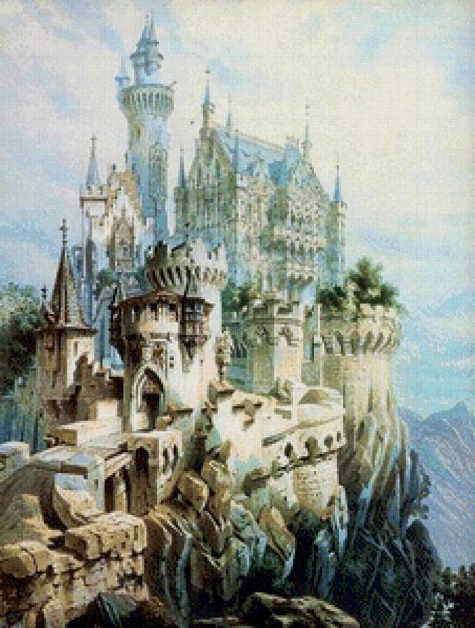 замок на скале - город.дворец, замок.море.скала, архитектура - предпросмотр