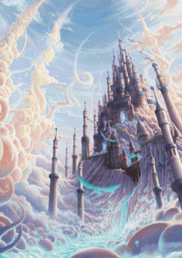 замок,фентези - сказка, дом, архитектура, небо, тучи, дворец, замок - предпросмотр