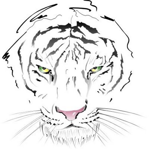 Тигр. - животные, орнамент, тигр - оригинал