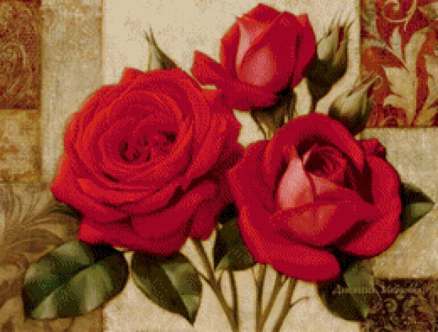 Красные розы - розы, цветы - предпросмотр