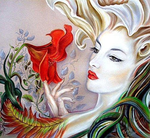 Женский образ - образ, цветы, девушка - оригинал