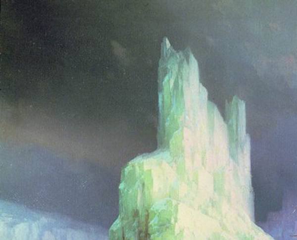 "Ледяные горы в Антарктиде" Иван Айвазовский ч.1 верх - иван айвазовский, картины, ледяные горы в антарктиде - оригинал