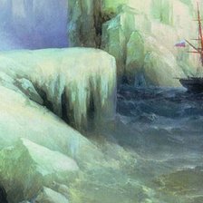 Оригинал схемы вышивки «"Ледяные горы в Антарктиде" Иван Айвазовский ч.3 низ» (№526733)