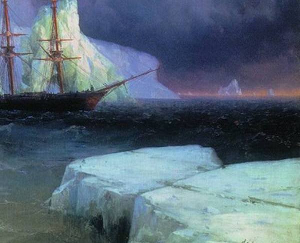 "Ледяные горы в Антарктиде" Иван Айвазовский ч.4 низ - картины, ледяные горы в антарктиде, иван айвазовский - оригинал
