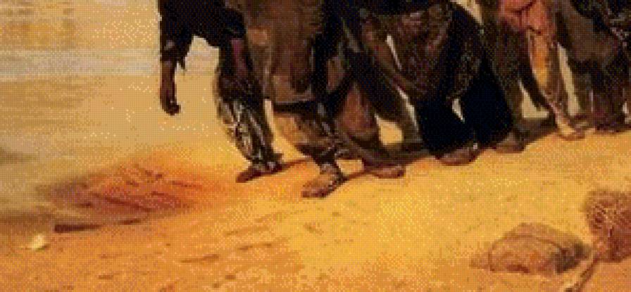 "Бурлаки на Волге" Илья Репин ч. 3 низ - картины, илья репин, бурлаки на волге - предпросмотр