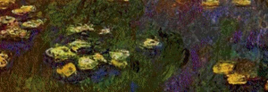 "Кувшинки" Клод Моне ч.3 низ - картины, кувшинки, клод моне - предпросмотр