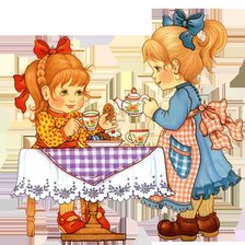 Схема вышивки «чаепитие»