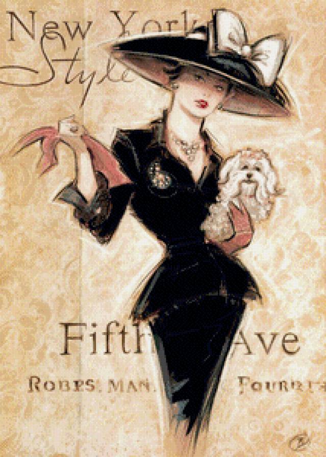 Дама - винтаж, дома, ретро - предпросмотр