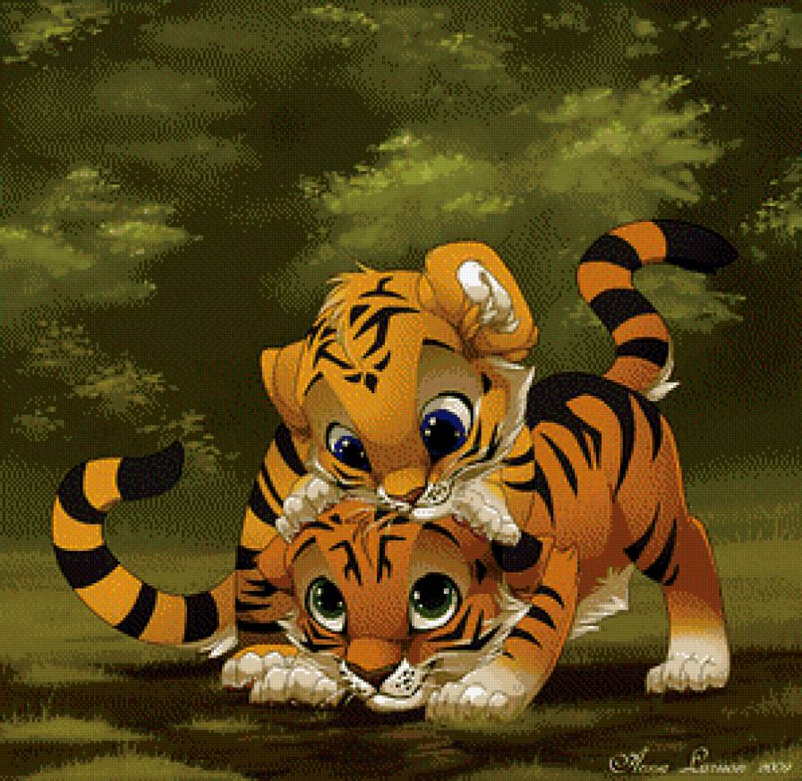 тигрята - мультик, детское - предпросмотр