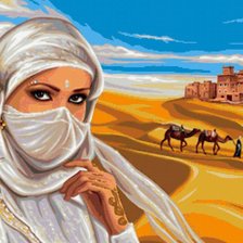 Схема вышивки «глаза в пустыне»