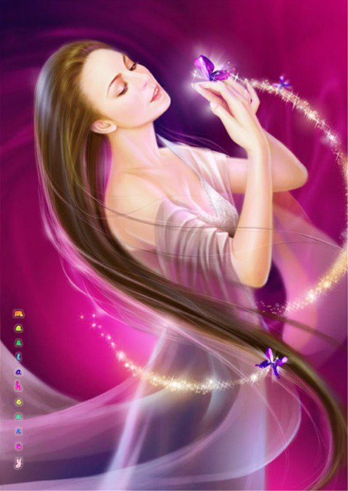 Волшебное прикосновение - девушка, фэнтези - оригинал