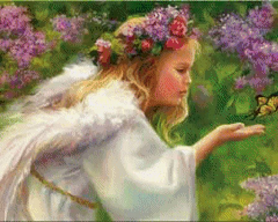 ангелок - ангел, дети, бабочка, детское - предпросмотр