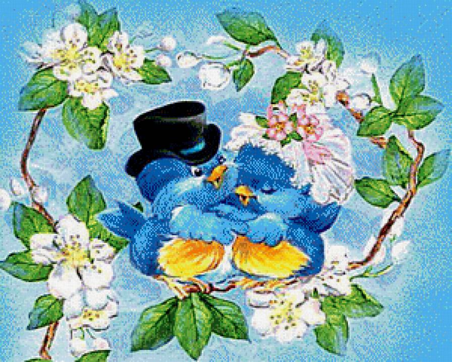 птичья свадьба - свадьба, птицы - предпросмотр