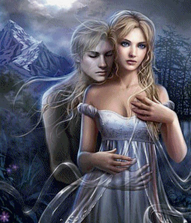 Видение - влюбленные, мечта, сон, любовь, парень, девушка - предпросмотр