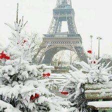 Схема вышивки «Зимний париж»