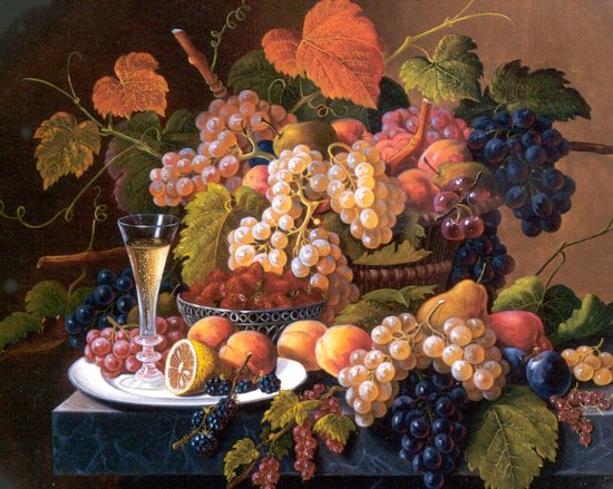 натюрморт с виноградом - оригинал
