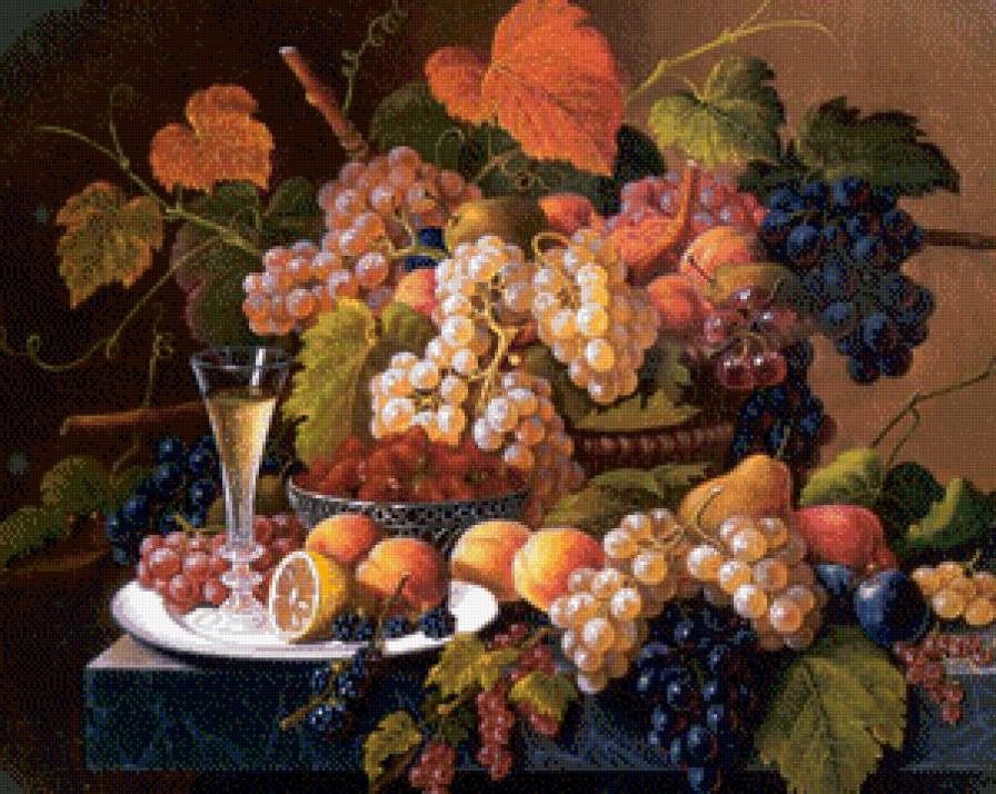 натюрморт с виноградом - предпросмотр