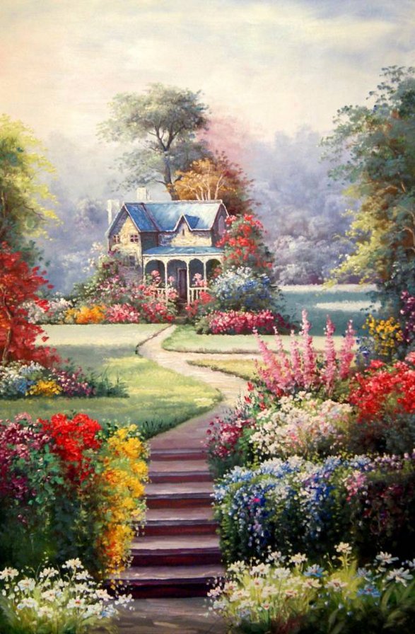 прекрасный сад - дом, сад - оригинал