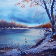 Схема вышивки «река замерзает»