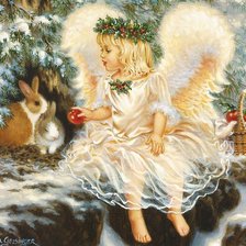 Схема вышивки «ангел у кроличьей норы»