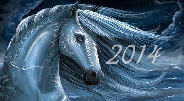 символ года - новый год, кони - оригинал