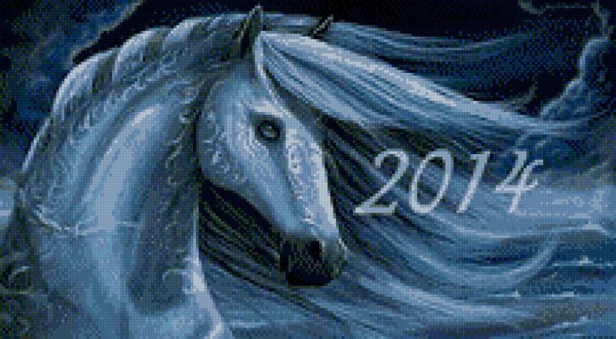 символ года - новый год, кони - предпросмотр