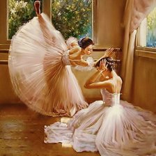 Схема вышивки «две балерины»